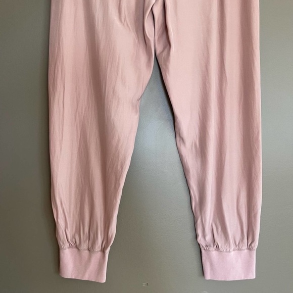 ATM Anthony Thomas Melillo Silk Jogger Pant Pink Size small Pull On Comfortable - Picture 11 of 16